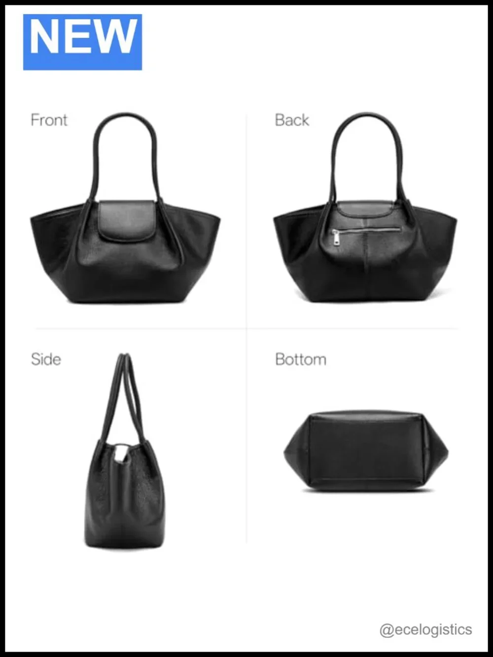 Genuine Leather Tote Bag for Women - Spacious Satchel Shoulder Handbag Work